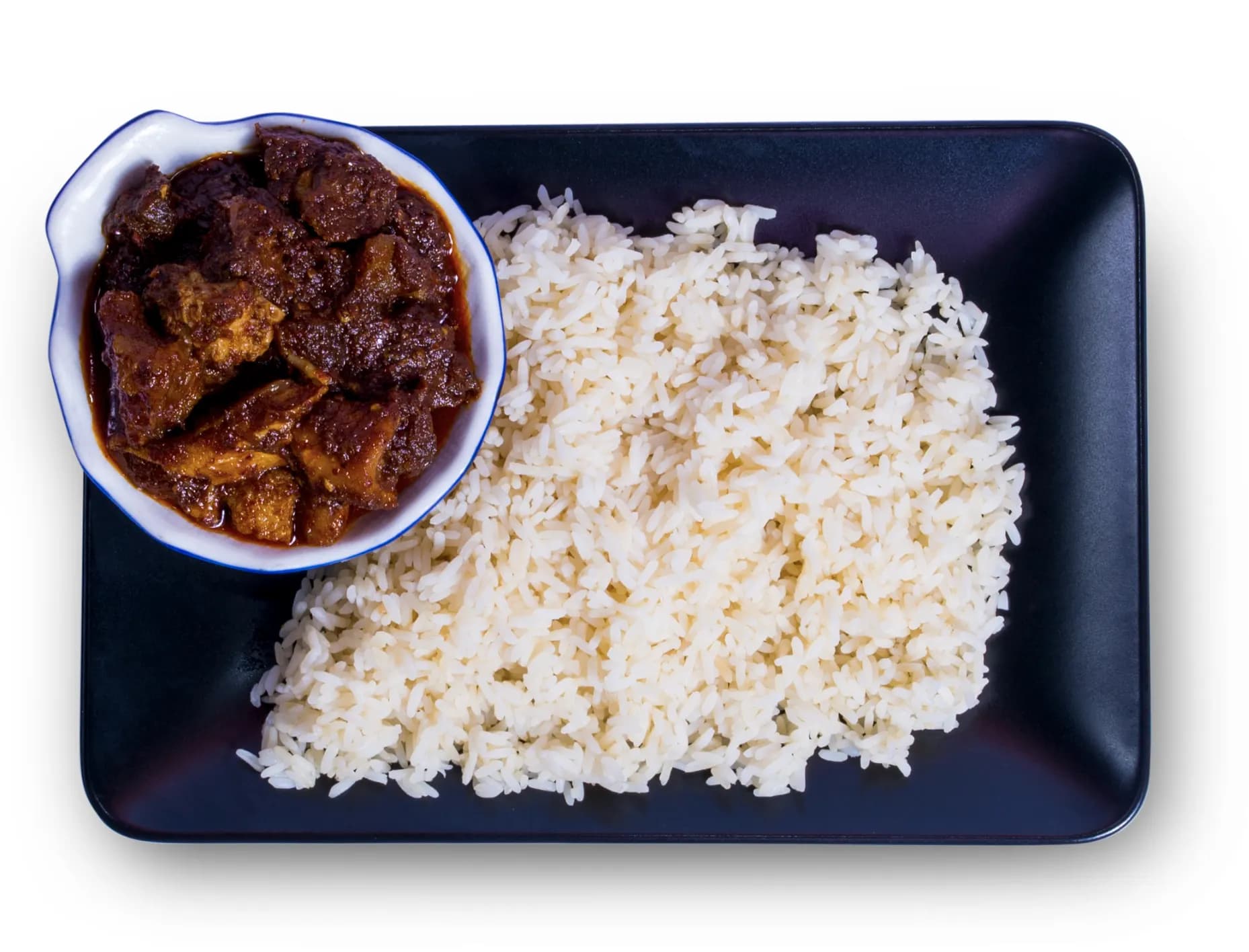 White rice & Ata Dindin